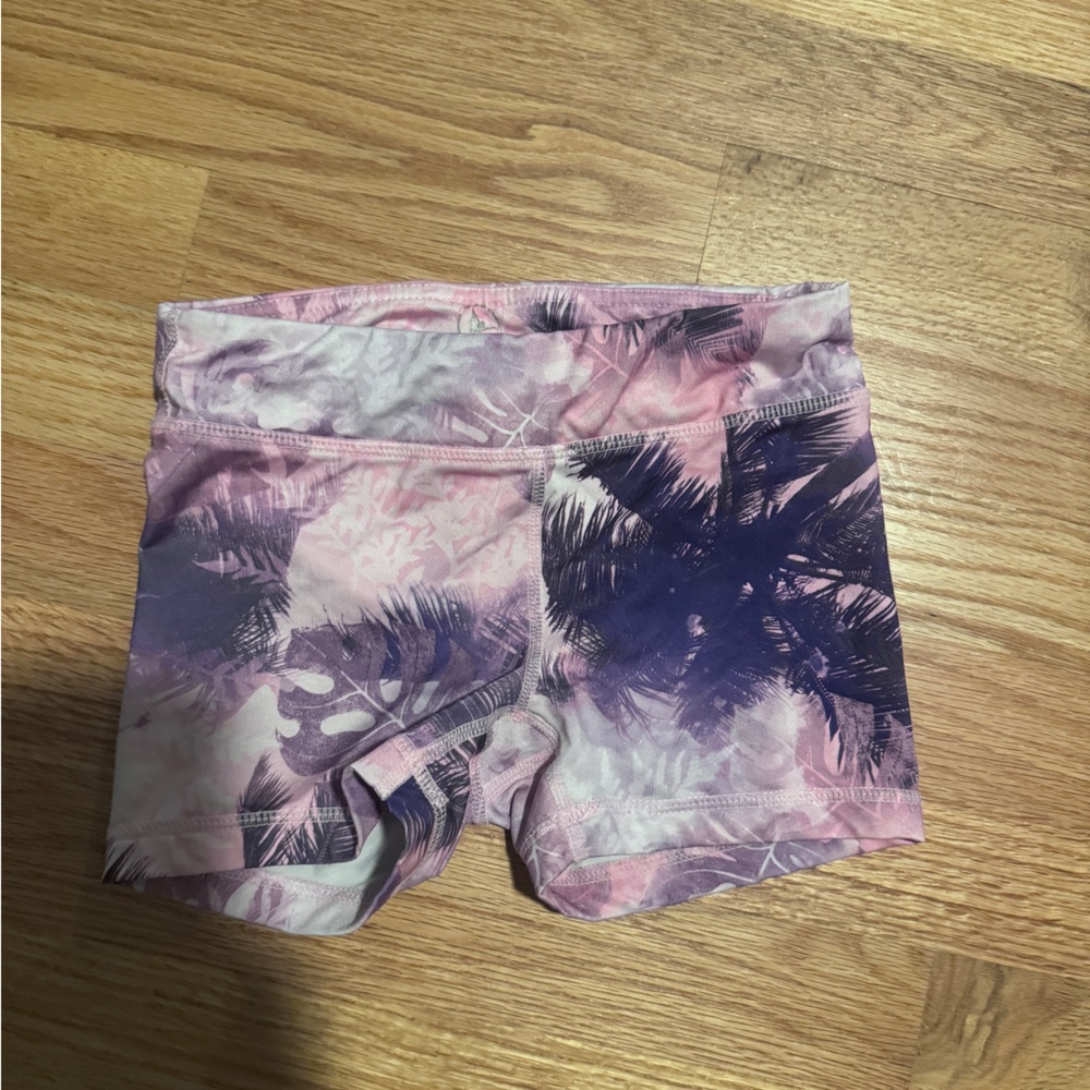 Kids 90 Degree By Reflex Pink and Purple Athletic Shorts